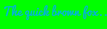 Image with Font Color 04B2D9 and Background Color 00FF00